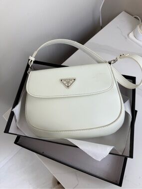 Prada White Shoulder Bag w/ Box